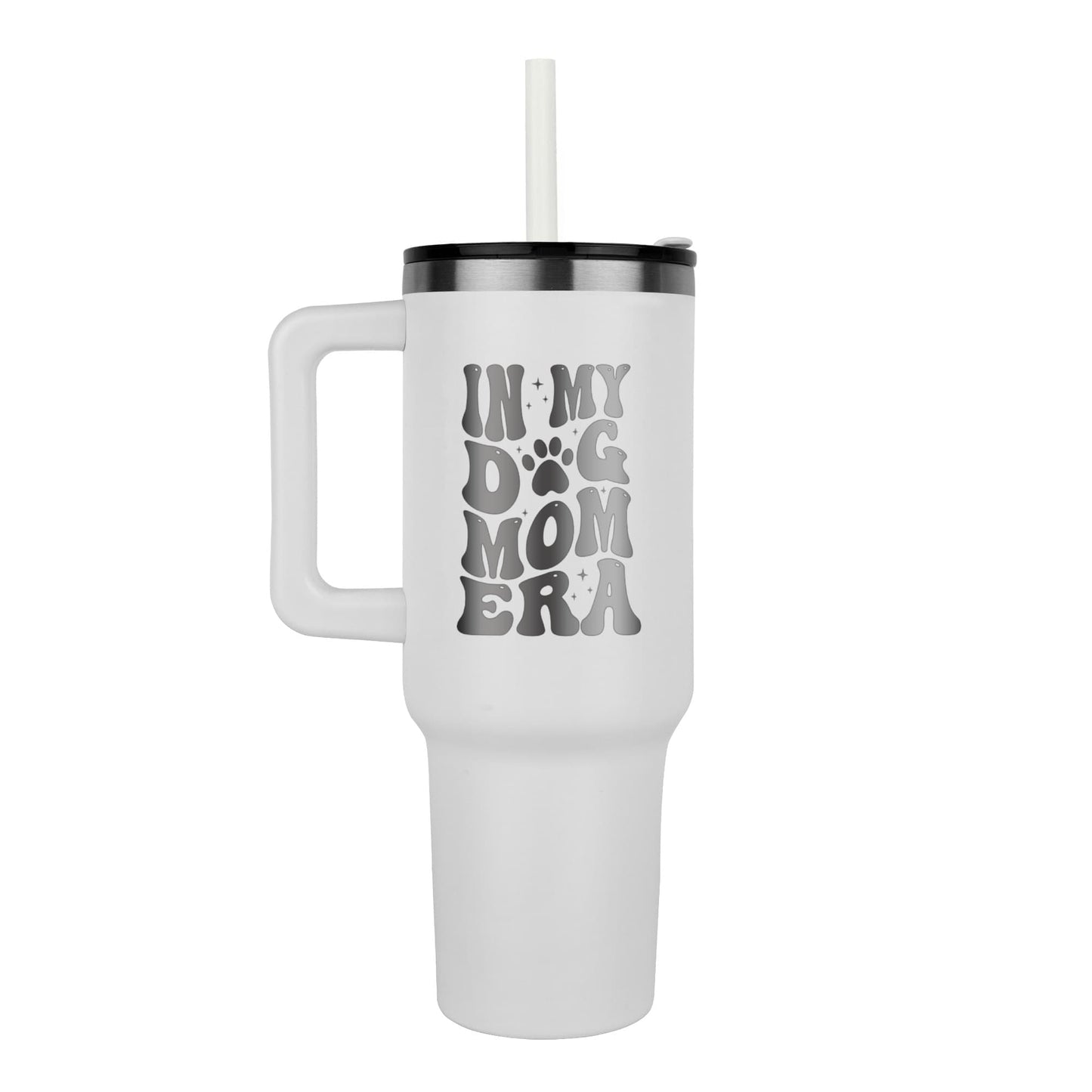 ๐พ In My Dog Mom Era โ 40oz Laser Engraved Tumbler for Pet-Loving Queens ๐พ