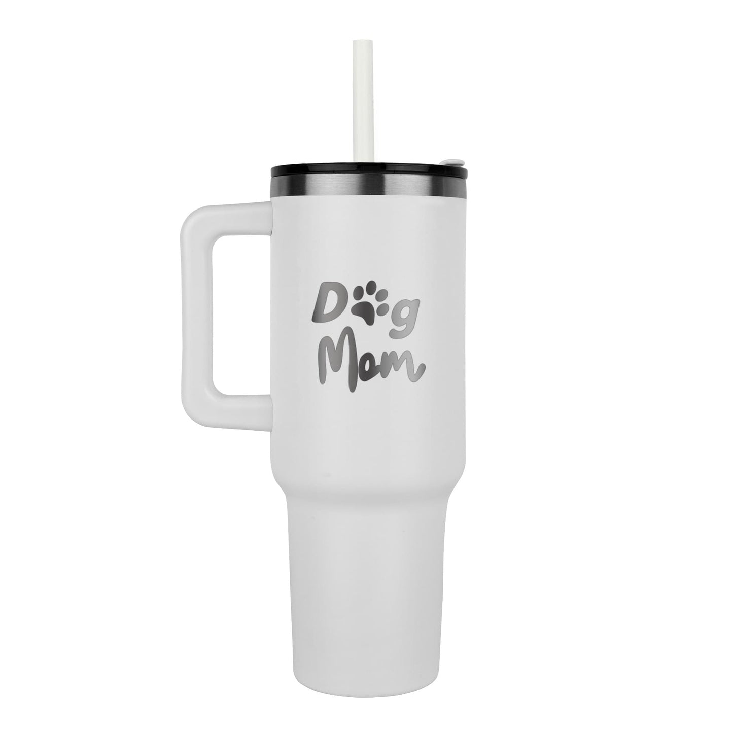 ๐ถ Dog Mom 40oz Laser Engraved Tumbler โ For the One Who Carries Treats in Her Purse ๐