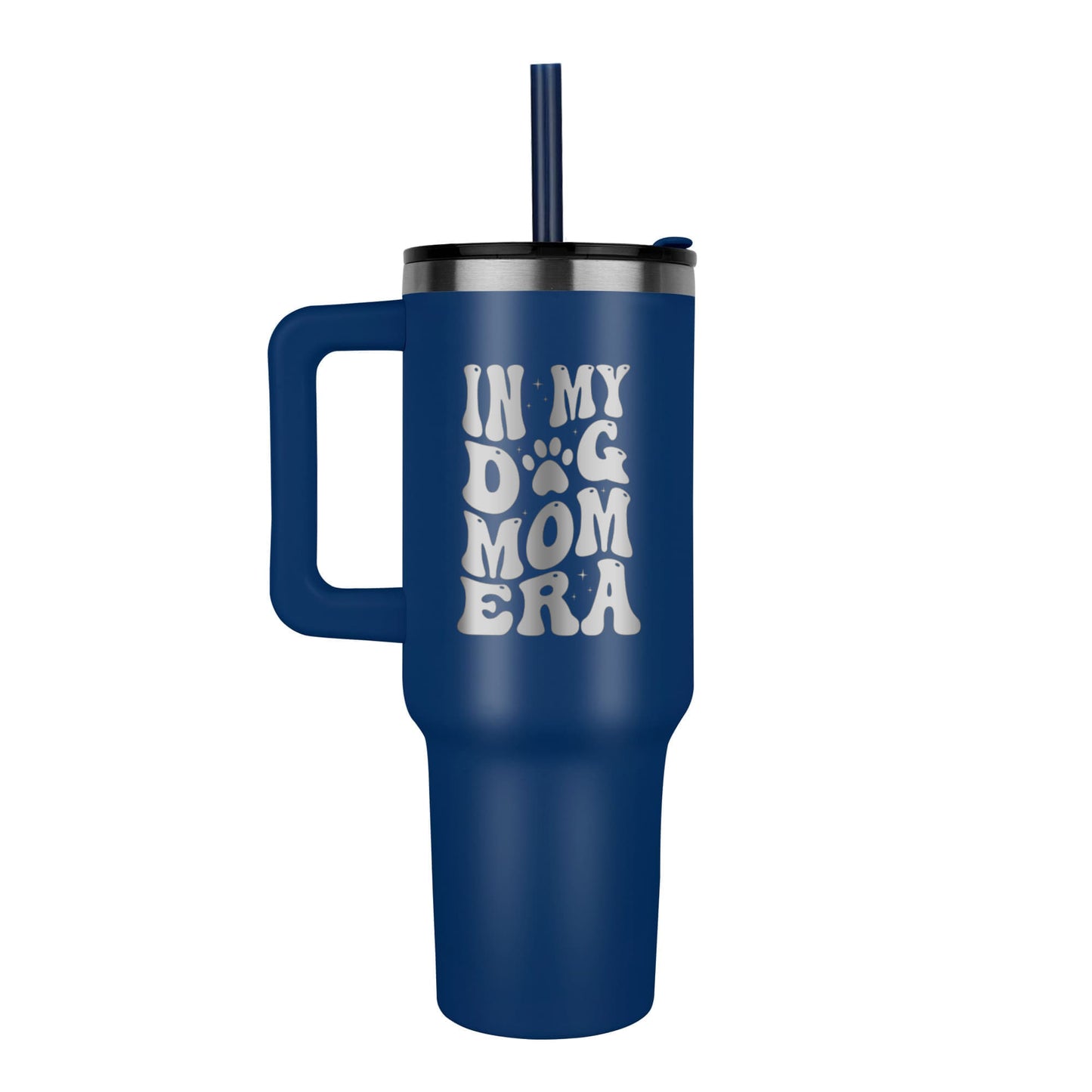 ๐พ In My Dog Mom Era โ 40oz Laser Engraved Tumbler for Pet-Loving Queens ๐พ