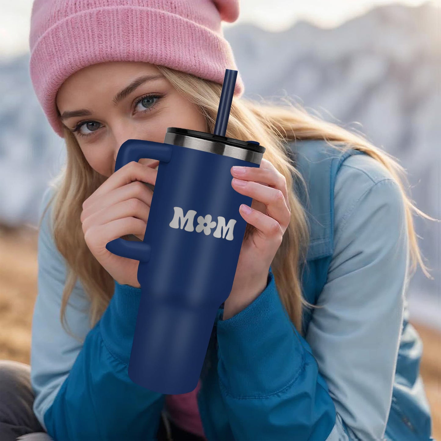 ๐ช MโกM Laser Engraved 40oz Tumbler โ For the One Who Does It All ๐
