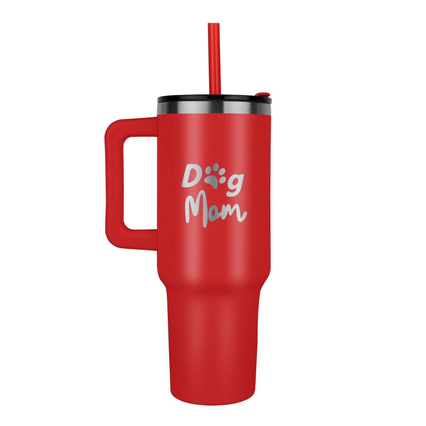 ๐ถ Dog Mom 40oz Laser Engraved Tumbler โ For the One Who Carries Treats in Her Purse ๐