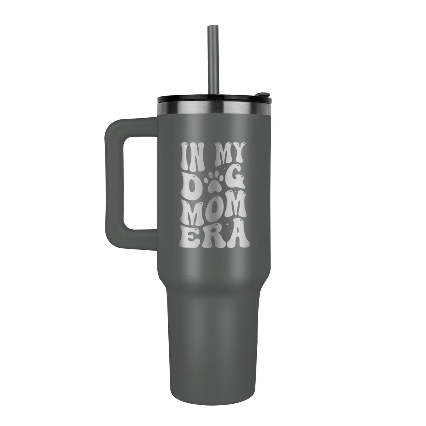 ๐พ In My Dog Mom Era โ 40oz Laser Engraved Tumbler for Pet-Loving Queens ๐พ