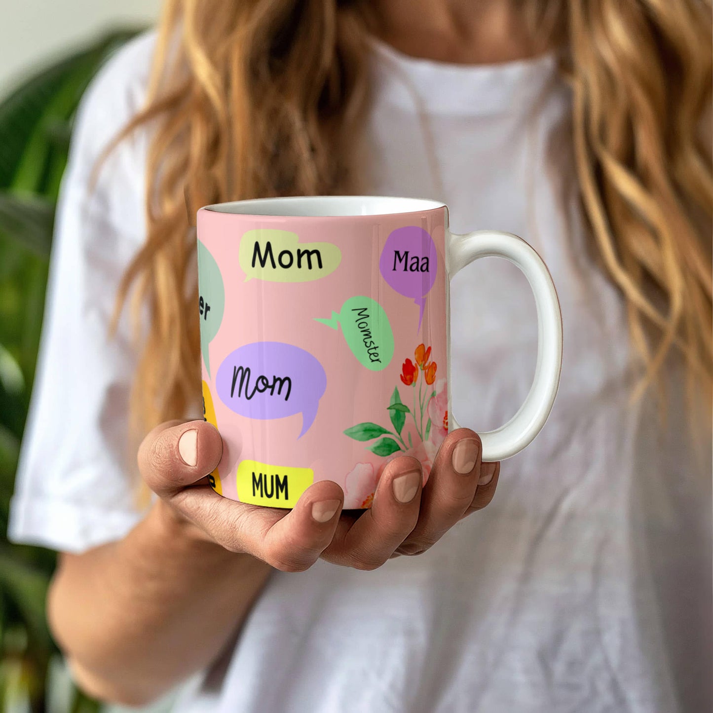 š āMom, Mum, Momsterā Floral Ceramic Mug ā A Sip of Love in Every Name