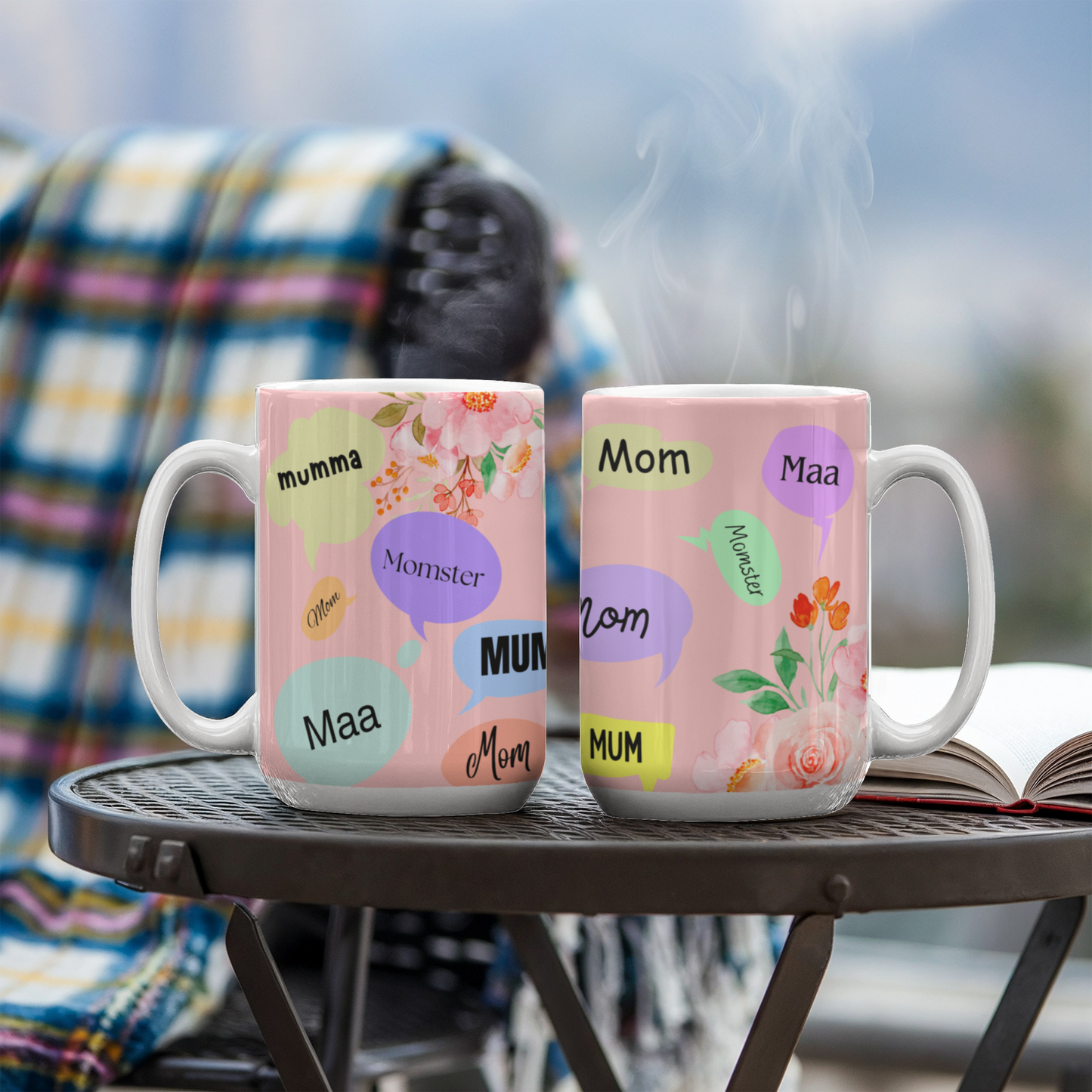 š āMom, Mum, Momsterā Floral Ceramic Mug ā A Sip of Love in Every Name
