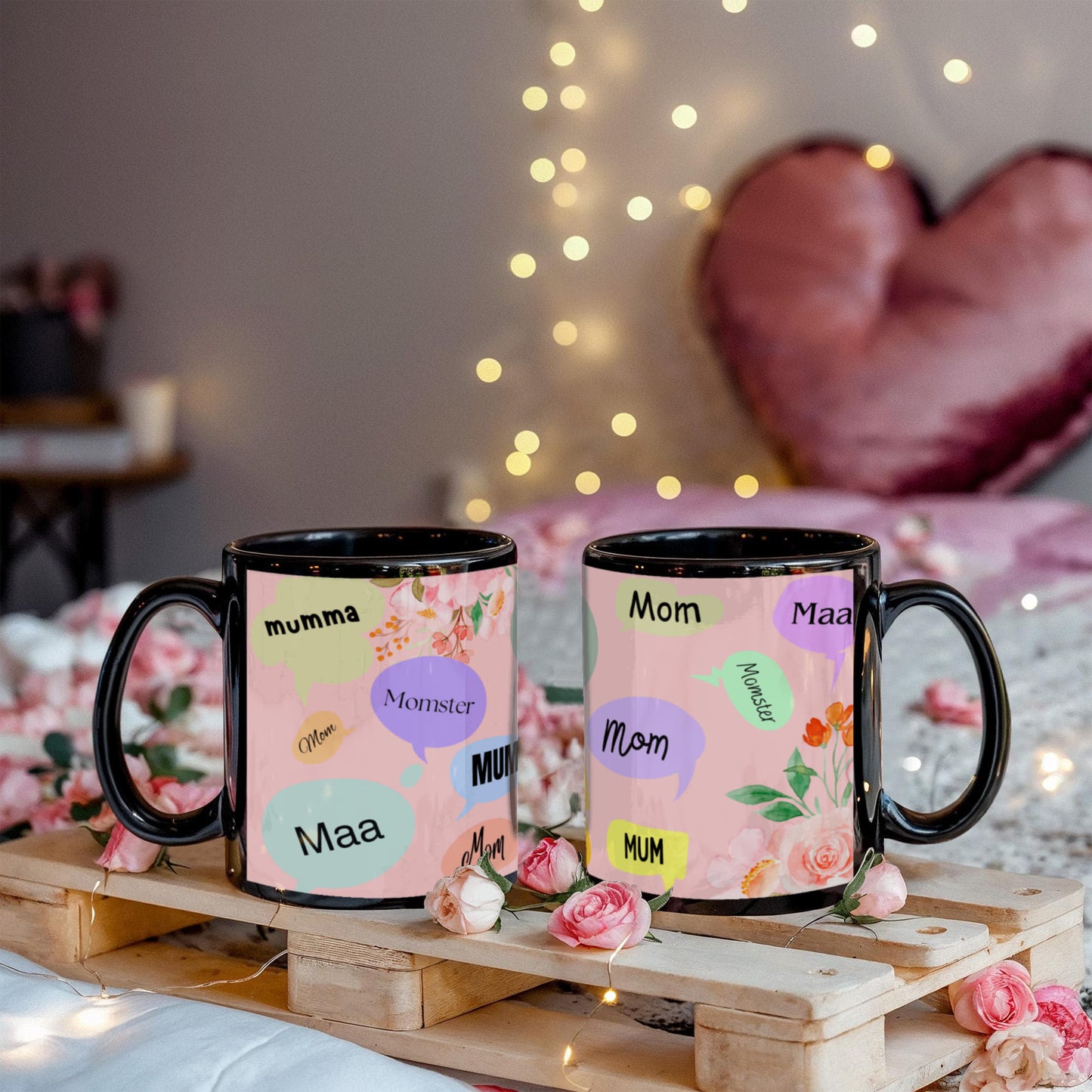 š āMom, Mum, Momsterā Floral Ceramic Mug ā A Sip of Love in Every Name