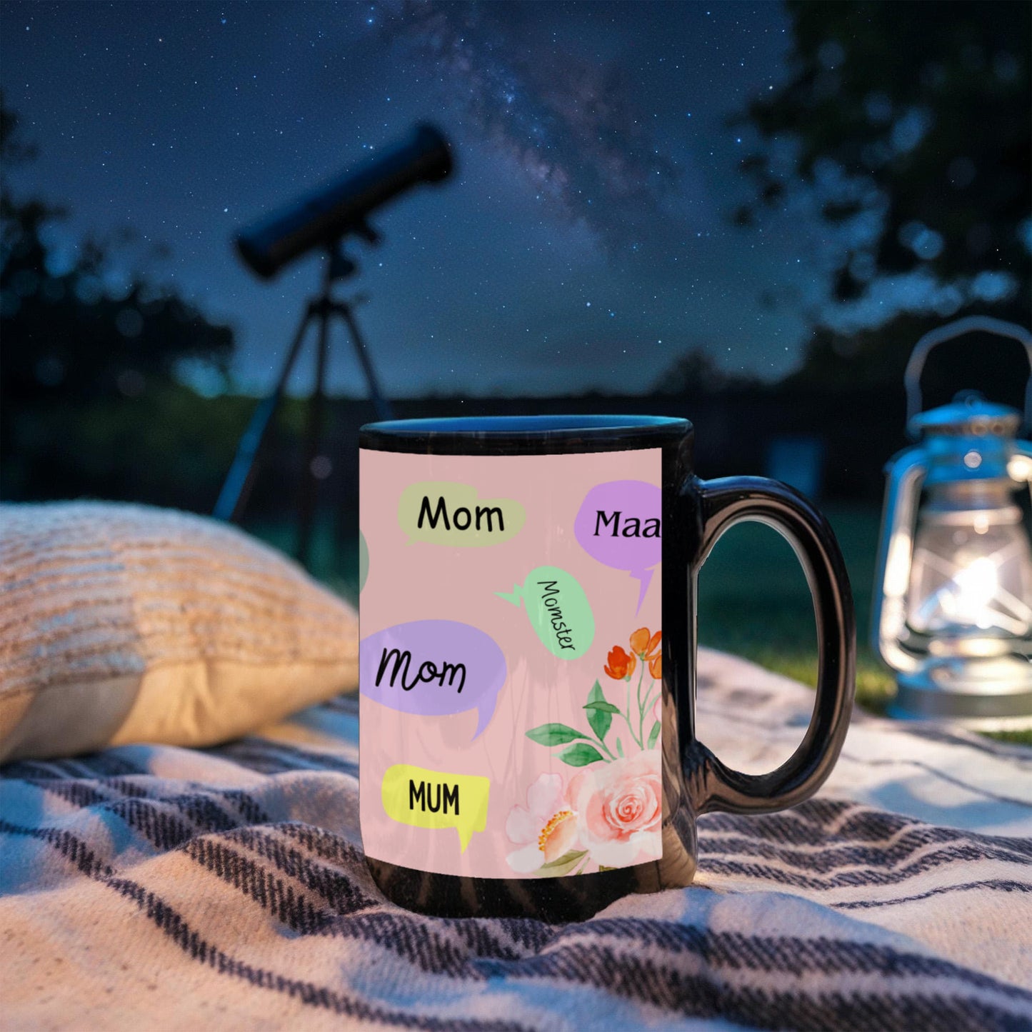 š āMom, Mum, Momsterā Floral Ceramic Mug ā A Sip of Love in Every Name