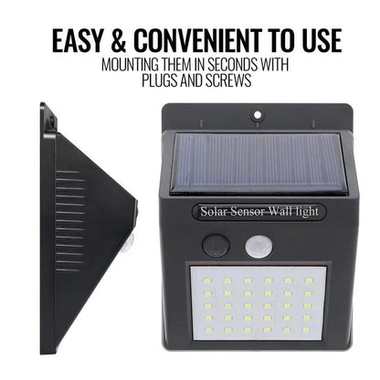 Solar Motion Sensor Outdoor Security Light – 30 LED Waterproof Wireless Wall Light for Yard, Patio & Garage