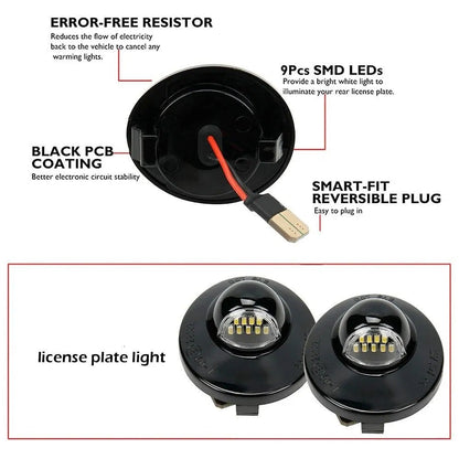 LED License Plate Lights for Ford F150 F250 F350 (2-Pack) – Ultra Bright Plug & Play Rear Bumper Tag Lamps