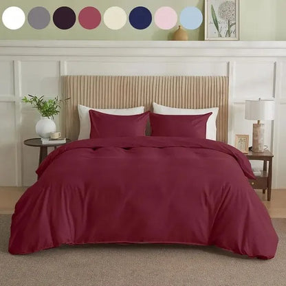 Serta Simply Clean King Duvet Cover – Soft Wrinkle-Resistant Solid Bedding Cover (Easy-Care Comfort)