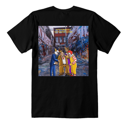 🔥 Fast Food Alley Ambush Tee – Streetwear Graphic T-Shirt