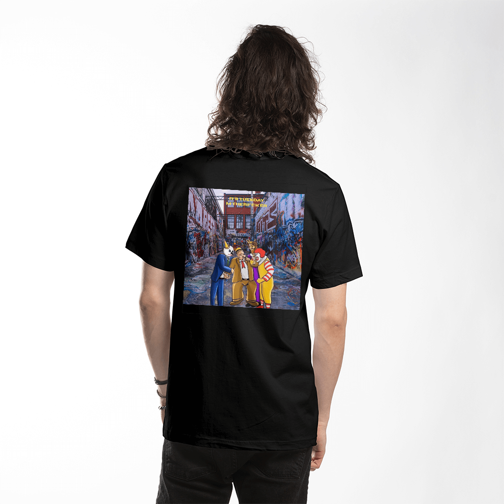 🔥 Fast Food Alley Ambush Tee – Streetwear Graphic T-Shirt
