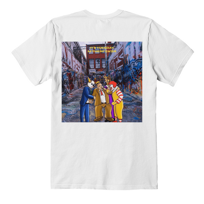 🔥 Fast Food Alley Ambush Tee – Streetwear Graphic T-Shirt