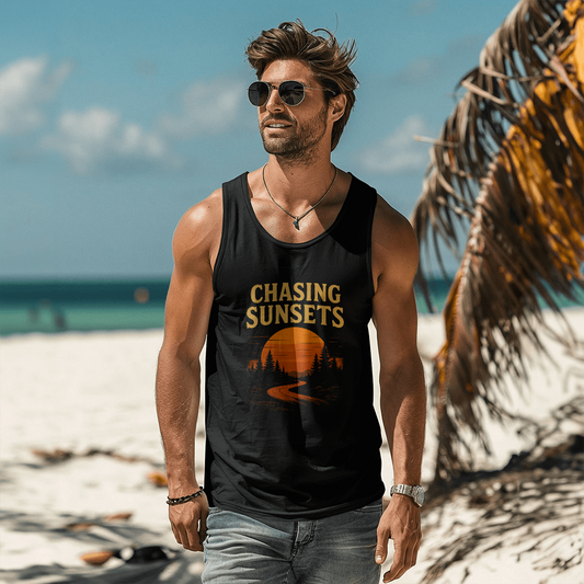 🌅 Sunset Dreamer Tank – For the Ones Who Chase the Horizon