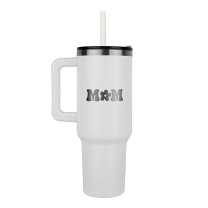 💪 M♡M Laser Engraved 40oz Tumbler – For the One Who Does It All 💖