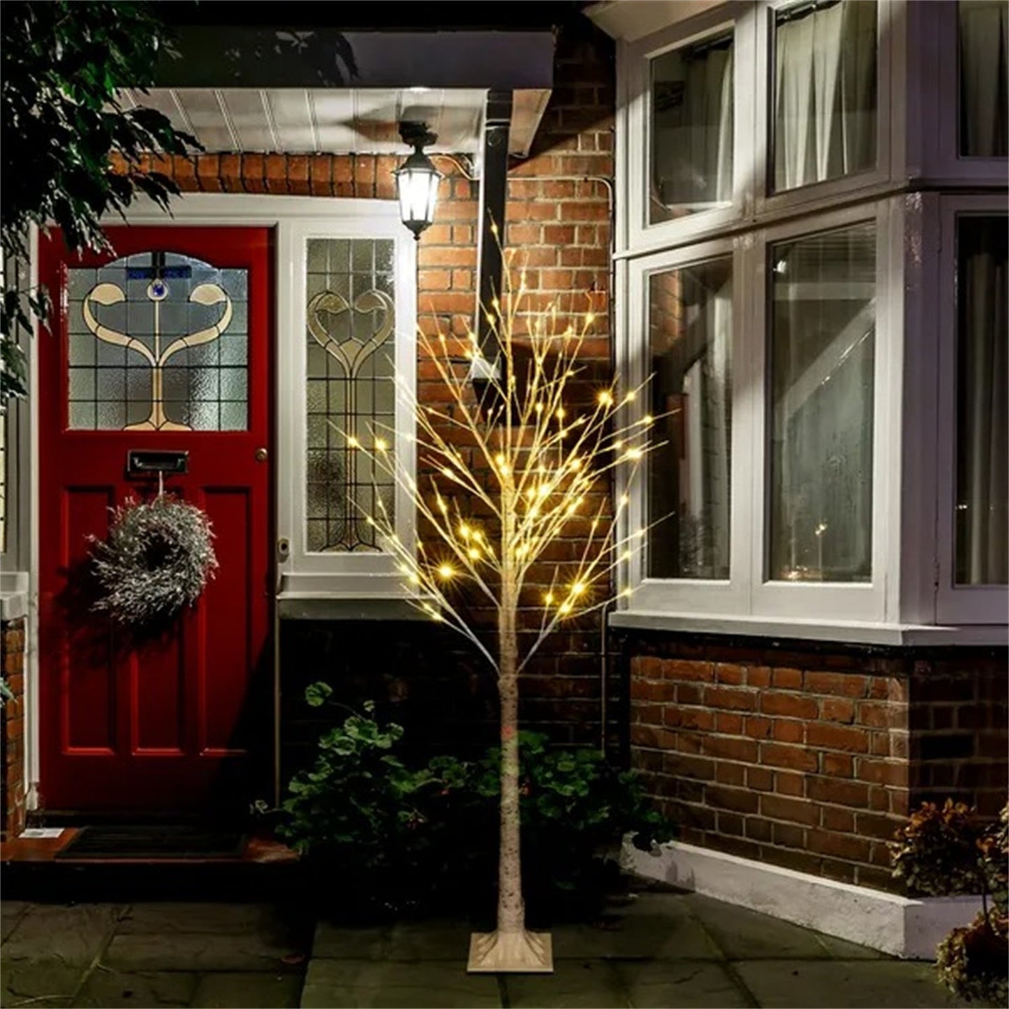 6FT Lighted Birch Tree with 96 LED Lights – Indoor Outdoor Decorative Tree for Christmas, Weddings & Holiday Décor