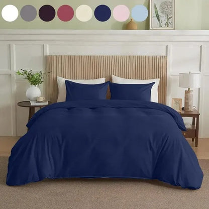 Serta Simply Clean King Duvet Cover – Soft Wrinkle-Resistant Solid Bedding Cover (Easy-Care Comfort)
