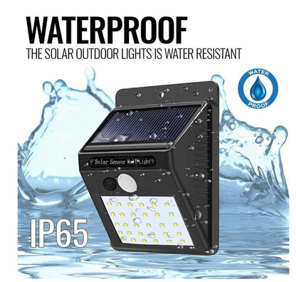Solar Motion Sensor Outdoor Security Light – 30 LED Waterproof Wireless Wall Light for Yard, Patio & Garage