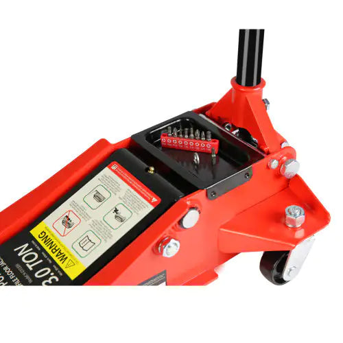🔥 3-Ton Hydraulic Low Profile Racing Floor Jack – Dual Piston, Steel Body, 3.3"–18.5" Lift