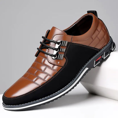 🔥 Myerden 9906 Men’s Luxe Leather Casual Shoes – Bold Comfort in Size 6-16US
