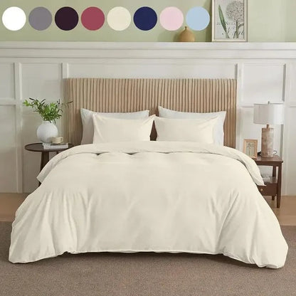 Serta Simply Clean King Duvet Cover – Soft Wrinkle-Resistant Solid Bedding Cover (Easy-Care Comfort)